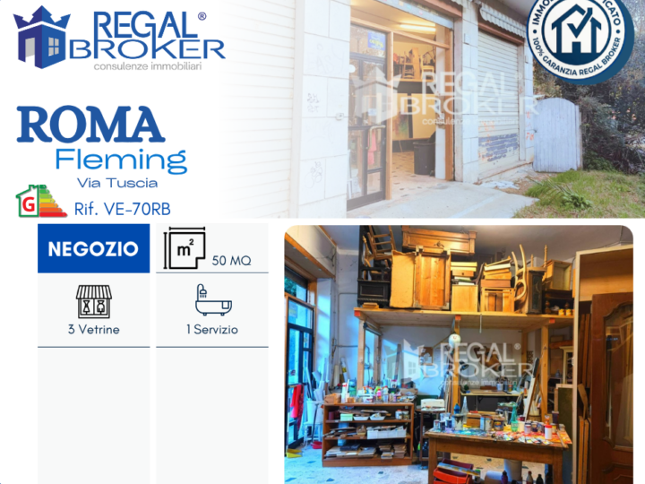 Roma Fleming, negozio 3 vetrine