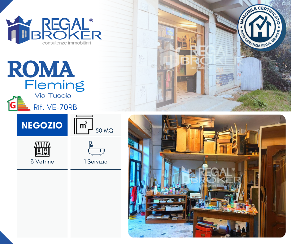Roma Fleming, negozio 3 vetrine