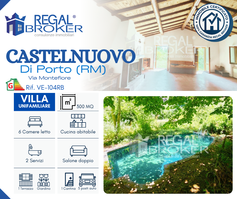 Castelnuovo di Porto, villa unifamiliare immersa nel verde