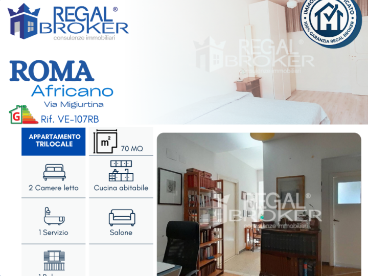 Roma Africano, comodo trilocale