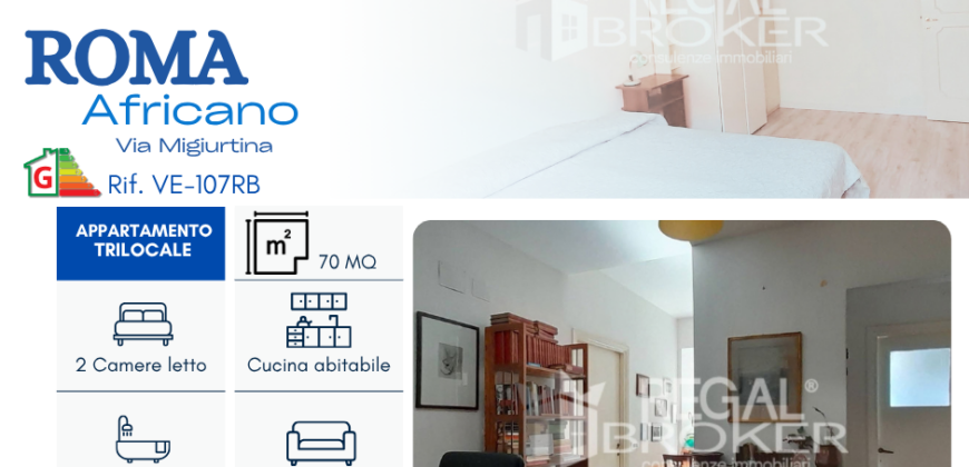 Roma Africano, comodo trilocale