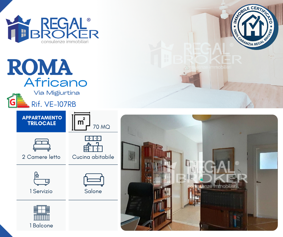 Roma Africano, comodo trilocale
