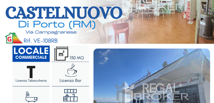 Castelnuovo di Porto, licenza Bar/tabaccheria e mura