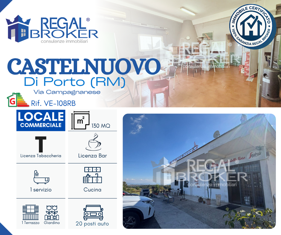 Castelnuovo di Porto, licenza Bar/tabaccheria e mura